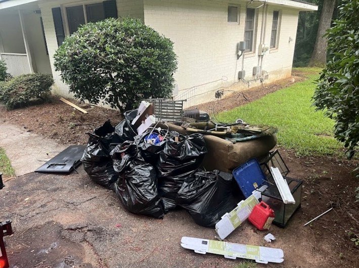 Before junk removal cleanup